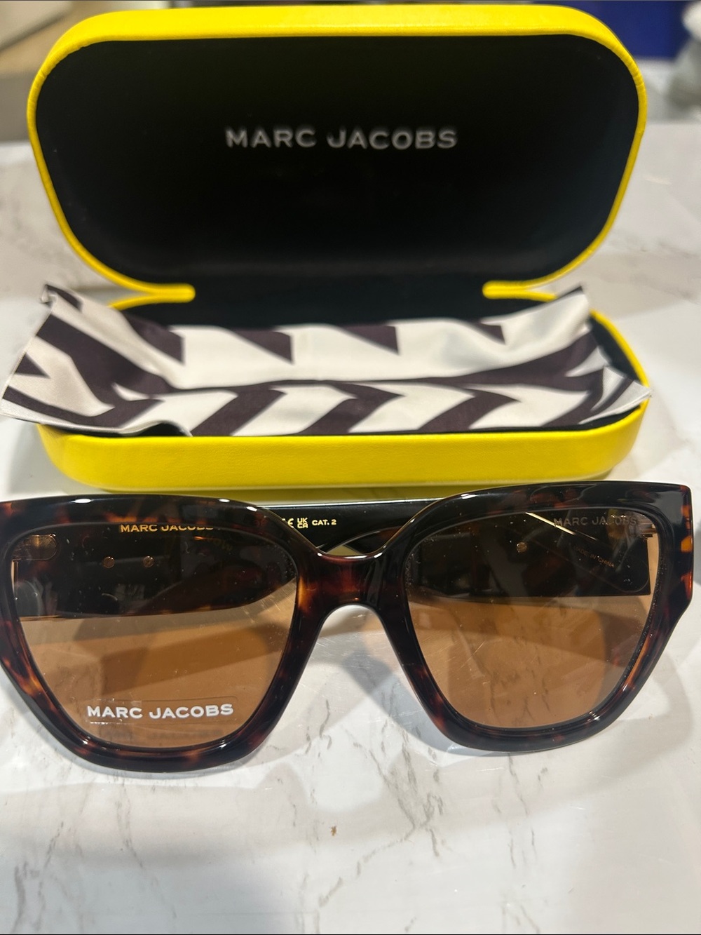 Marc Jacobs Tortoiseshell Sunglasses with Brown Lenses